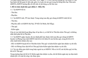 Công văn 1745/KBNN-KQ 2009 hướng dẫn thực hiện chế độ quản lý tiền mặt giấy tờ có giá tài sản quý