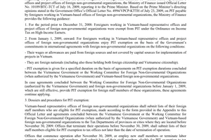 Official Dispatch No. 13231/BTC-TCT, on personal income tax payable by foreigner