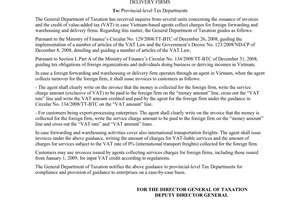 Official Dispatch No. 3947/TCT-CS on the issuance of invoices and the credit