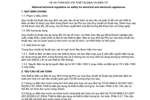 Quy chuẩn kỹ thuật Quốc gia QCVN 4:2009/BKHCN về an toàn đối với thiết bị điện và điện tử do Bộ trưởng Bộ Khoa học và Công nghệ ban hành