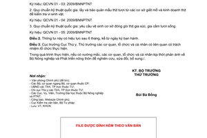 Thông tư 66/2009/TT-BNNPTNT quy chuẩn kỹ thuật quốc gia lĩnh vực thú y