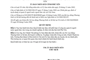 Quyết định 908/2009/QĐ-UBND quản lý người nước ngoài làm việc Phú Yên