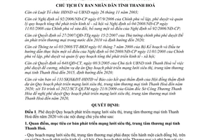 Quyết định 3615/QĐ-UBND 2009 phát triển siêu thị trung tâm thương mại Thanh Hoá