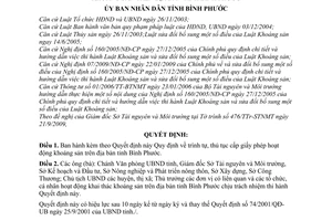 Quyết định 45/2009/QĐ-UBND  trình tự, thủ tục cấp giấy phép hoạt động khoáng sản trên địa bàn tỉnh Bình Phước