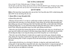 Quyết định 1601/QĐ-TTg phê duyệt quy hoạch phát triển vận tải biển Việt Nam đến năm 2020 và định hướng đến năm 2030