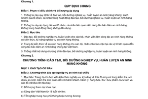 Thông tư 25/2009/TT-BGTVT quy định đào tạo, bồi dưỡng nghiệp vụ, huấn luyện an ninh hàng không
