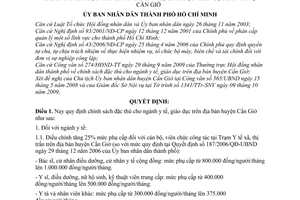 Quyết định 80/2009/QĐ-UBND chính sách đặc thù cho ngành y tế, giáo dục trên địa bàn huyện Cần Giờ