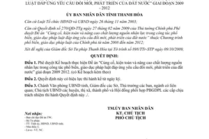 Quyết định số 3713/QĐ-UBND 2009 nâng cao chất lượng nhân lực giáo dục pháp luật Thanh Hóa