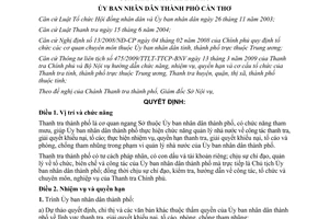 Quyết định 57/2009/QĐ-UBND chức năng nhiệm vụ quyền hạn cơ cấu Thanh tra Cần Thơ