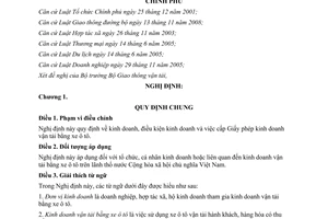 Nghị định 91/2009/NĐ-CP kinh doanh và điều kiện kinh doanh vận tải bằng xe ô tô