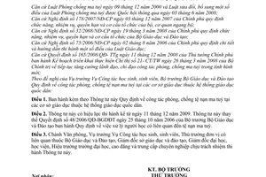 Thông tư 31/2009/TT-BGDĐT quy định công tác phòng, chống tệ nạn ma tuý tại các cơ sở giáo dục hệ  thống giáo dục quốc dân