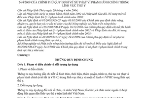 Thông tư 68/2009/TT-BNNPTNT hướng dẫn thi hành  Nghị định số 40/2009/NĐ-CP