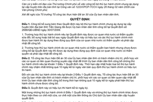 Quyết định 3872/QĐ-UBND công bố bộ thủ tục hành chính chung