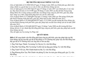 Quyết định 3120/QĐ-BGTVT bổ sung thành viên hội đồng phối hợp công tác phổ biến, giáo dục pháp luật