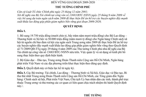 Quyết định 1717/QĐ-TTg  bổ sung dự toán ngân sách năm 2009 đề án hỗ trợ huyện nghèo đẩy mạnh xuất khẩu lao động góp phần giảm nghèo bền vững