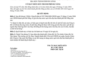 Quyết định 27/2009/QĐ-UBND sửa đổi Quyết định 207/2004/QĐ-UBND giá tiêu thụ nước sạch trên địa bàn thành phố Đà Nẵng