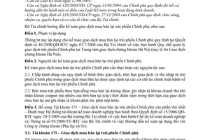 Thông tư 206/2009/TT-BTC hướng dẫn kế toán giao dịch mua bán lại trái phiếu Chính phủ