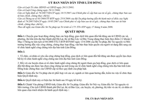 Quyết định 82/2009/QĐ-UBND chuyển giao thẩm quyền chứng thực các hợp đồng, giao dịch bất động sản