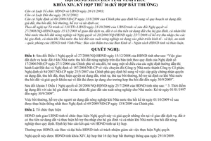 Nghị quyết 12/2009/NQ-HĐND sửa đổi Nghị quyết  27/2008/NQ-HĐND, Nghị quyết 20/2008/NQ-HĐND