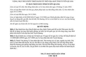 Quyết định 19/2009/QĐ-UBND Chính sách hỗ trợ khi Nhà nước thu hồi đất