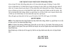 Quyết định 1643/QĐ-UBND 2009 chức năng nhiệm vụ quyền hạn Sở Tài chính Đắk Nông