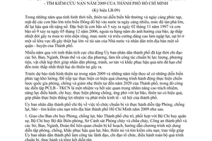 Chỉ thị 17/2009/CT-UBND tổ chức chuẩn bị và thực hành diễn tập phòng chống lụt, bão - tìm kiếm cứu nạn năm 2009 của thành phố Hồ Chí Minh
