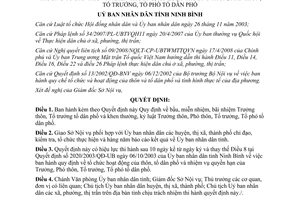 Quyết định 26/2009/QĐ-UBND bầu miễn bãi nhiệm Trưởng thôn, Tổ trưởng