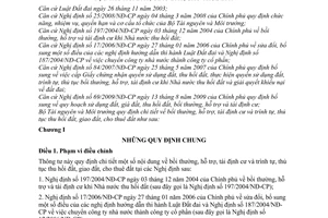 Thông tư 14/2009/TT-BTNMT bồi thường, hỗ trợ, tái định cư  trình tự, thủ tục thu hồi đất, giao đất, cho thuê đất