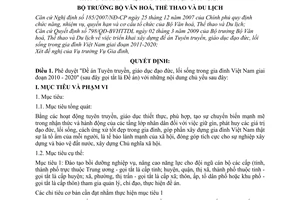 Quyết định 3391/QĐ-BVHTTDL  phê duyệt "Đề án Tuyên truyền, giáo dục đạo đức, lối sống trong gia đình Việt Nam giai đoạn 2010 - 2020"