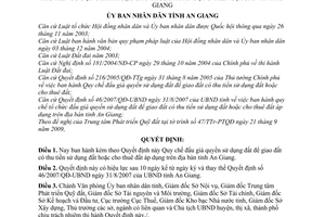 Quyết định 47/2009/QĐ-UBND Quy chế đấu giá quyền sử dụng đất giao đất có thu tiền hoặc cho thuê