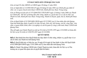 Quyết định 30/2009/QĐ-UBND chức năng nhiệm vụ quyền hạn Thanh tra Quảng Nam