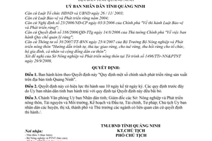 Quyết định 3079/2009/QĐ-UBND chính sách phát triển rừng sản xuất trên địa bàn tỉnh Quảng Ninh