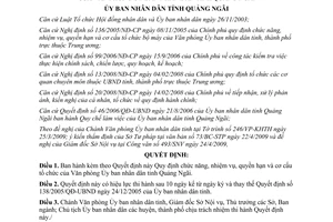 Quyết định 50/2009/QĐ-UBND quy định chức năng nhiệm vụ quyền hạn cơ cấu tổ chức