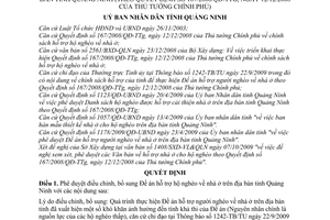 Quyết định 3126/QĐ-UBND phê duyệt điều chỉnh Đề án hỗ trợ hộ nghèo về nhà ở trên địa bàn tỉnh Quảng Ninh