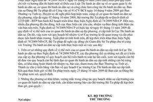 Công văn 3605/BTP-THA  triển khai  Nghị định 74/2009/NĐ-CP