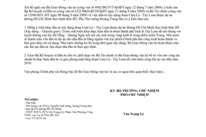 Công văn 7208/VPCP-KTN đầu tư xây dựng Dự án đường Hồ Chí Minh đoạn Cam Lộ - Túy Loan