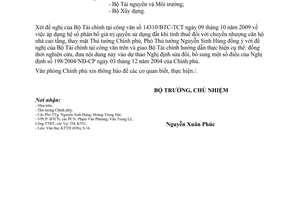 Công văn 7337/VPCP-KTTH  phân bổ giá trị quyền sử dụng đất khi tính thuế chuyển nhượng căn hộ nhà cao tầng