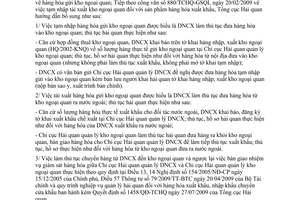 Công văn 6358/TCHQ-GSQL  thủ tục hàng gửi kho ngoại quan