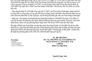 Công văn 15016/BTC-TCNH  Đề án mua xe ô tô Cửu Long Công ty cổ phần ô tô TMT