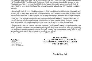 Công văn 15014/BTC-TCNH  Đề án mua xe ô tô Cửu Long Công ty cổ phần ô tô TMT