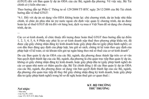 Công văn 15290/BTC-TCT  hoàn thuế giá trị gia tăng