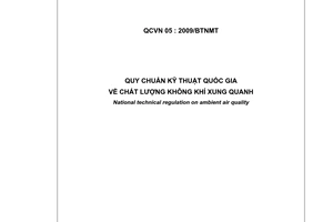 Quy chuẩn kỹ thuật Quốc gia QCVN 05:2009/BTNMT về chất lượng không khí xung quanh do Bộ Tài nguyên và Môi trường ban hành