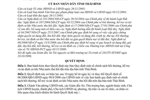 Quyết định 16/2009/QĐ-UBND chính sách bồi thường, hỗ trợ tái định cư khi Nhà nước thu hồi đất trên địa bàn tỉnh Thái Bình