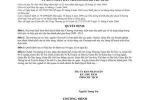 Quyết định 85/2009/QĐ-UBND phê duyệt Chương trình thực hiện mục tiêu quốc gia sử dụng năng lượng tiết kiệm hiệu quả