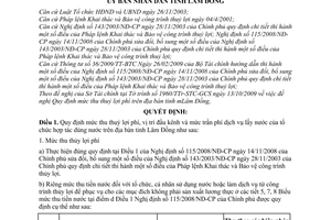 Quyết định 84/2009/QĐ-UBND mức thu thuỷ lợi phí trên địa bàn tỉnh Lâm Đồng