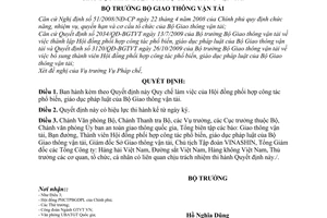 Quyết định 3200/QĐ-BGTVT Quy chế làm việc Hội đồng phối hợp công tác phổ biến, giáo dục pháp luật