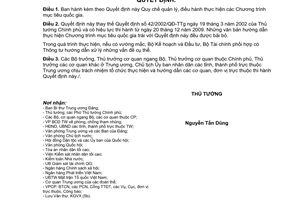 Quyết định 135/2009/QĐ-TTg quy chế quản lý, điều hành thực hiện các chương trình mục tiêu quốc gia