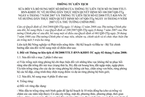 Thông tư 70/2009/TTLT-BNN-KHĐT-TC sửa đổi Thông tư liên tịch 58/2008/TTLT-BNN-KHĐT-TC mục tiêu nhiệm vụ chính sách   dự án mới 5 triệu ha rừng