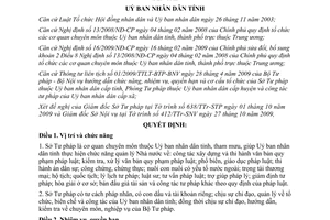 Quyết định 2635/QĐ-UBND năm 2009 chức năng nhiệm vụ quyền hạn Sở Tư pháp Bến Tre