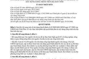 Quyết định 57/2009/QĐ-UBND sửa đổi Quyết định 43/2009/QĐ-UBND